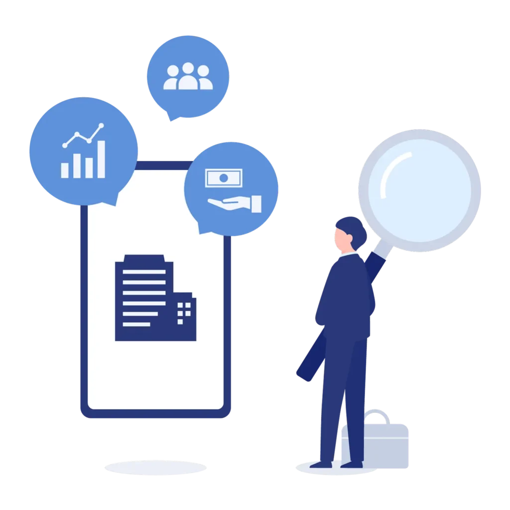 スマホで検索している人